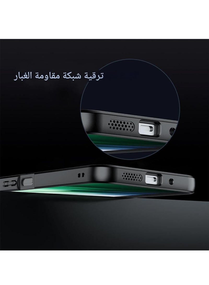 WRISTWISE جراب لهاتف ريدمي 15 5G مع واقي شاشة من الزجاج المقوى (عبوة واحدة)، مقاوم للصدمات، غير قابل للانزلاق، متوافق مع تقنية MagSafe، تصميم نحيف ومرن، مصنوع من السيليكون والأكريليك الشفاف غير اللامع - أسود. - Image 3
